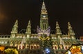 Christmas market at town hall in Vienna