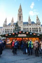 Christmas market at Town Hall in Vienna, Austria Royalty Free Stock Photo