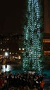 Christmas Market at Trafalgar Square with Christmas Tree in London, United Kingdom. Royalty Free Stock Photo