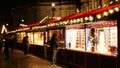 Christmas Market at Trafalgar Square with Christmas Tree in London, United Kingdom. Royalty Free Stock Photo