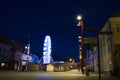 Christmas Decoration And Panoramic Wheel on Main Square In Maribor, Slovenia Royalty Free Stock Photo