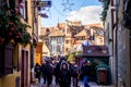 Christmas market visitors in Colmar