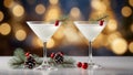 Christmas Martini Cocktail Royalty Free Stock Photo