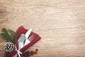 Christmas Meal Table Setting Background