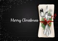 Christmas meal table setting background Royalty Free Stock Photo