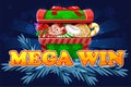 Christmas Mega Win. Screen background for 2D game and casino slots