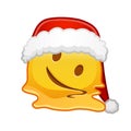 Christmas melting face Large size of yellow emoji smile