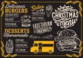 Christmas menu template for food truck.