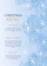 Christmas menu with a hand painted watercolour background