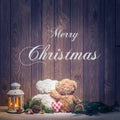 Christmas - Merry Christmas macik- embracing subtitles Royalty Free Stock Photo