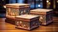 Christmas metal gift boxes