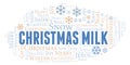 Christmas Milk word cloud Royalty Free Stock Photo