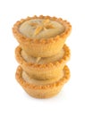 Christmas mince pies on a white background Royalty Free Stock Photo