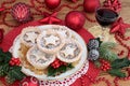 Christmas Mince Pies and Wine Royalty Free Stock Photo