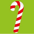 Vector Christmas mint hard Candy cane isolated