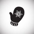 Christmas mitten on white background Royalty Free Stock Photo