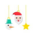 Christmas mobile, Christmas day related flat icon