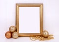 Christmas mockup styled stock photography with gold frame