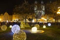 Christmas Mood on the night Old Town Square, Prague, Czech Republic Royalty Free Stock Photo