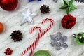 Christmas mood texture toys and gifts festive mood Royalty Free Stock Photo