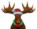 Christmas Moose Royalty Free Stock Photo