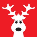 Christmas Moose on a red background Royalty Free Stock Photo