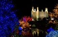 Christmas at Mormon Temple Royalty Free Stock Photo