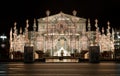 Christmas Moscow, Christmas decorations at the Bolshoi theater at night