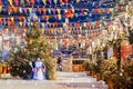 Christmas in Moscow. Festively decorated Red Square in Moscow Royalty Free Stock Photo