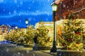 Christmas in Moscow. Festively decorated Moscow streets Royalty Free Stock Photo