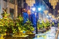 Christmas in Moscow. Festively decorated streets in Moscow Royalty Free Stock Photo