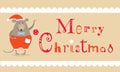 Christmas mouse card Royalty Free Stock Photo