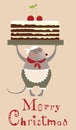 Christmas mouse cooke with cake