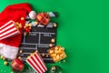 Christmas movie, home cinema background Royalty Free Stock Photo