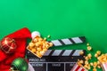 Christmas movie, home cinema background Royalty Free Stock Photo
