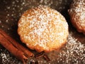 Christmas muffins covered powdered sugar