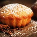 Christmas muffins covered powdered sugar Royalty Free Stock Photo