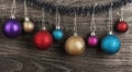 Christmas multicolor balls Royalty Free Stock Photo