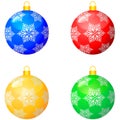 Christmas multicolor balls Royalty Free Stock Photo