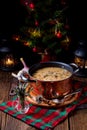 Christmas mushroom Walnut Soup Royalty Free Stock Photo