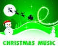 Christmas Music Shows Xmas Song 3d Illustration