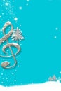 Christmas musical card, background invites