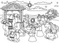 Nativity Scene Christmas Cartoon