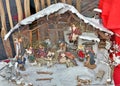 Christmas Nativity Crib with Christ Child and biblical figures Royalty Free Stock Photo