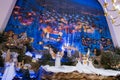 Christmas nativity crib scene in church