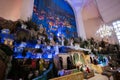 Christmas nativity crib scene in church