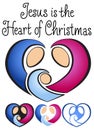 Christmas Nativity Heart/eps Royalty Free Stock Photo