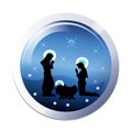 Christmas nativity icon Royalty Free Stock Photo