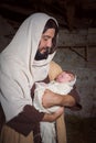 Christmas nativity reenactment Royalty Free Stock Photo