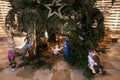 Christmas nativity scene with baby Jesus Christ Royalty Free Stock Photo